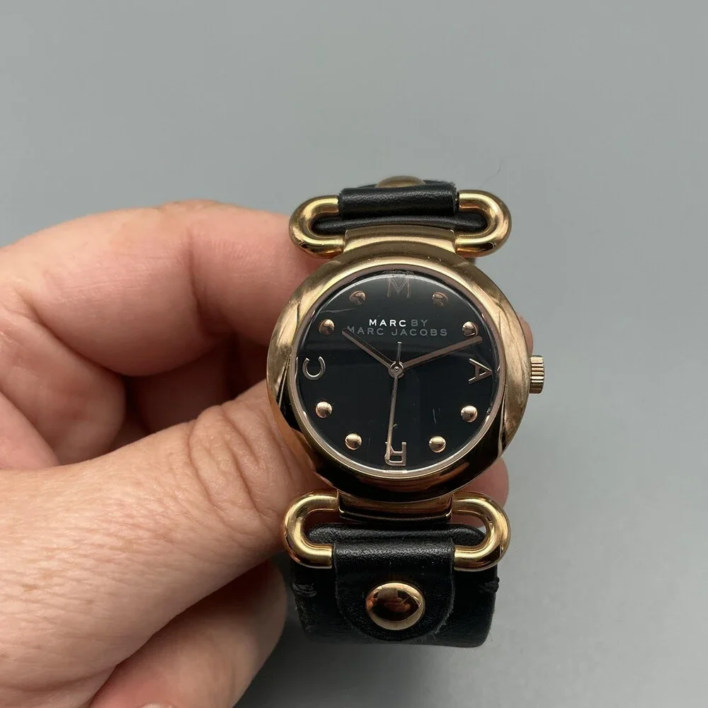 Marc By Marc Jacobs Molly Womens Watch 30mm Rose Gold Tone MBM1335 New Battery